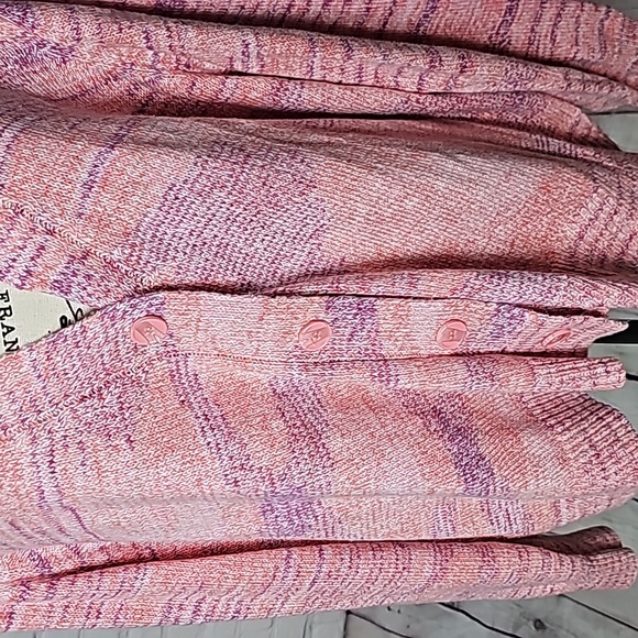 Lane Bryant Pink Button-Front Spacedye Cardigan - Picture 5 of 10